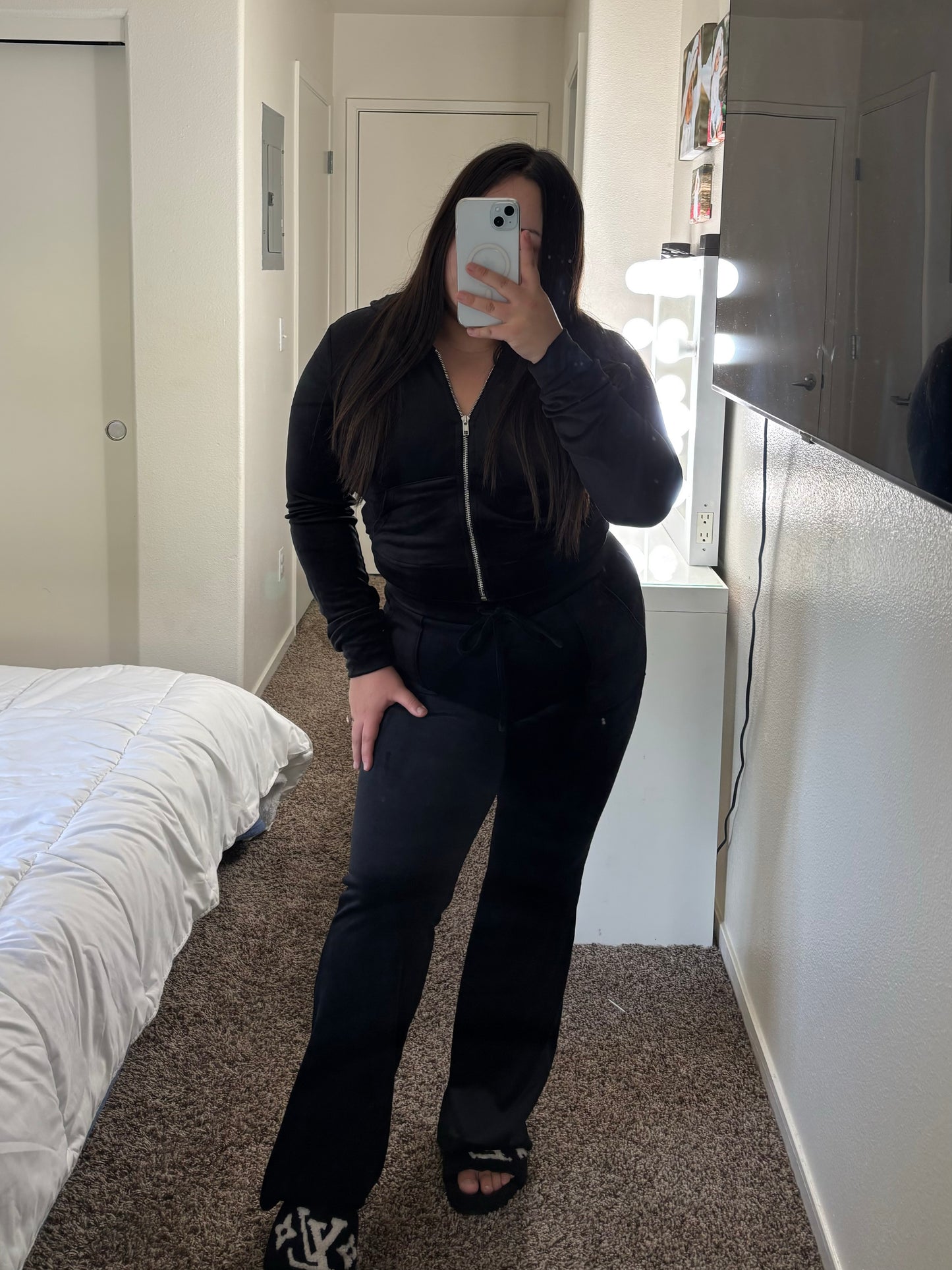 Velour Tracksuit- Black