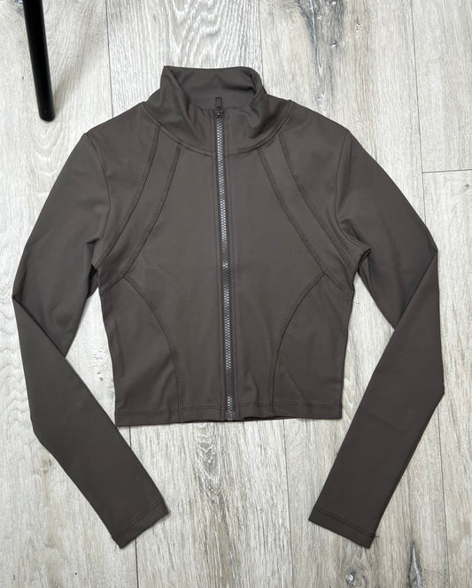 BBL Zip Up- Taupe Brown