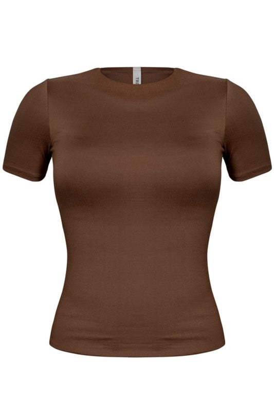 Buttery Short Sleeve- Brown